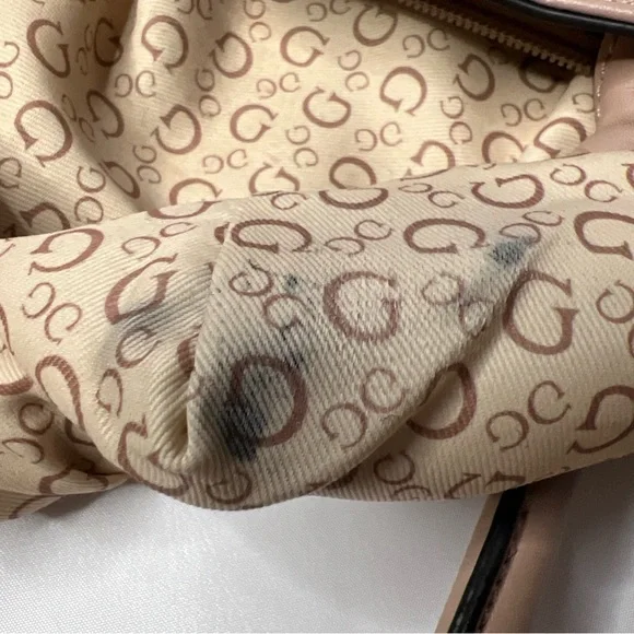 GUESS Quilted Taupe/Beige Leather-Look Tote - Picture 10 of 10